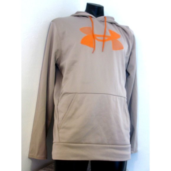 Underarmour Unisex Gray/Orange Sweatshirt Hoodie Large - Picture 3 of 12